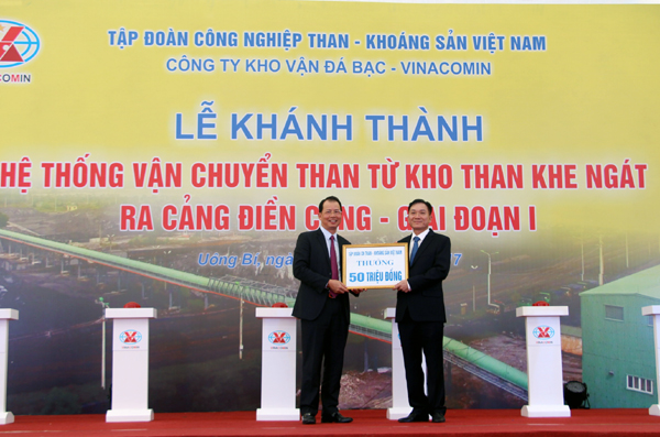 Khánh thành hệ thống vận chuyển than từ kho than Khe Ngát ra cảng Điền Công